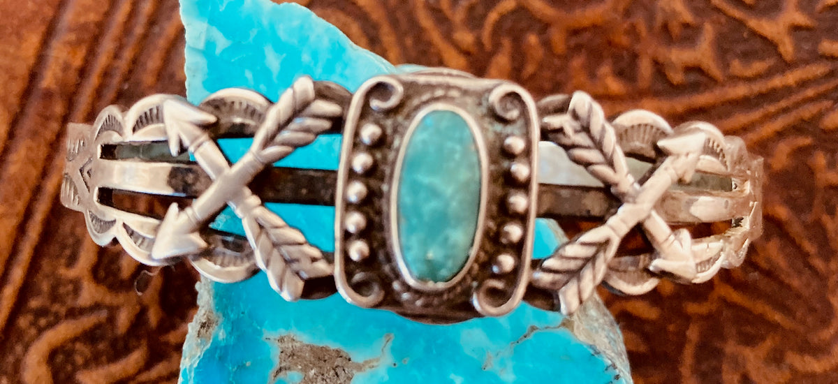 Vintage Trading Post Turquoise Cuff