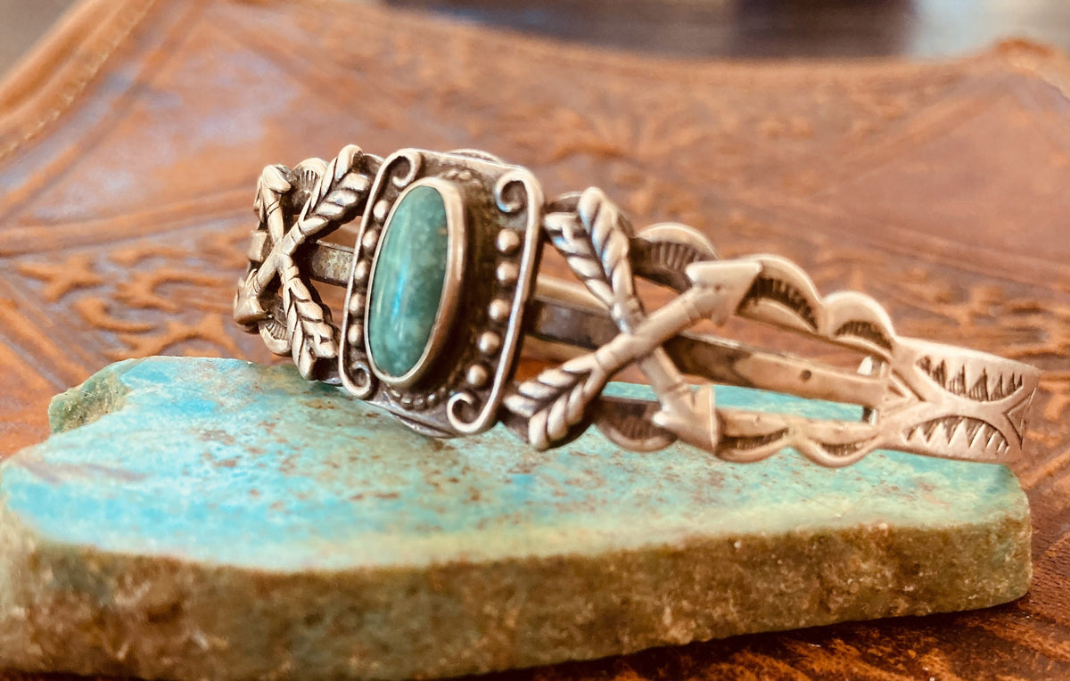 Vintage Trading Post Turquoise Cuff