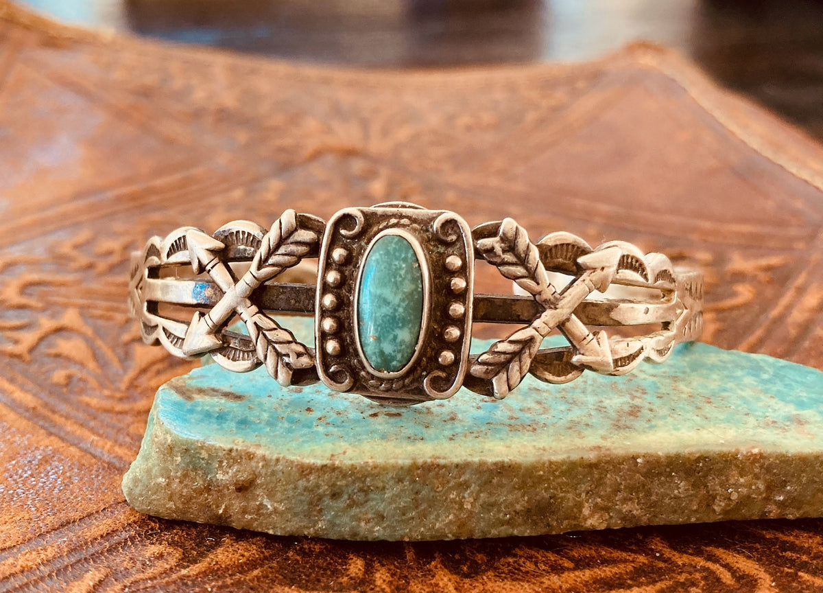 Vintage Trading Post Turquoise Cuff