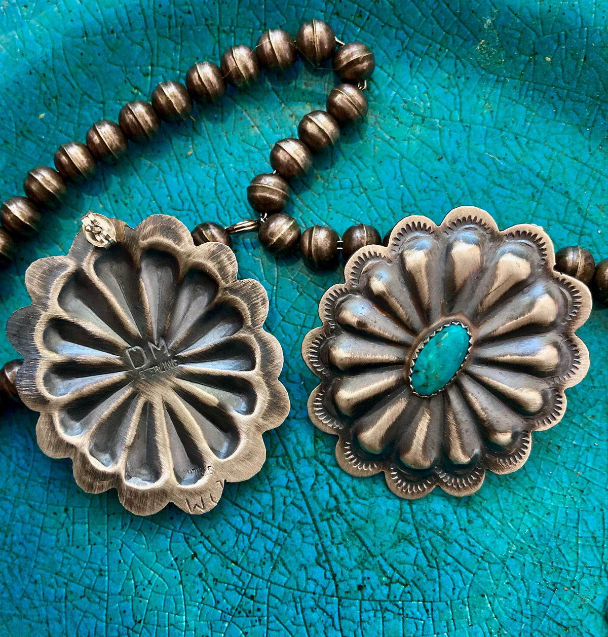 Turquoise Concho Earrings