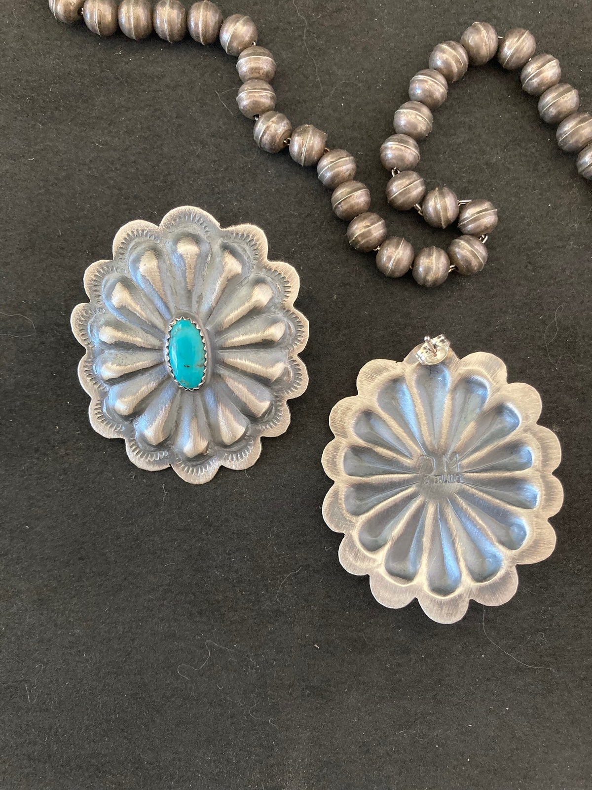 Turquoise Concho Earrings