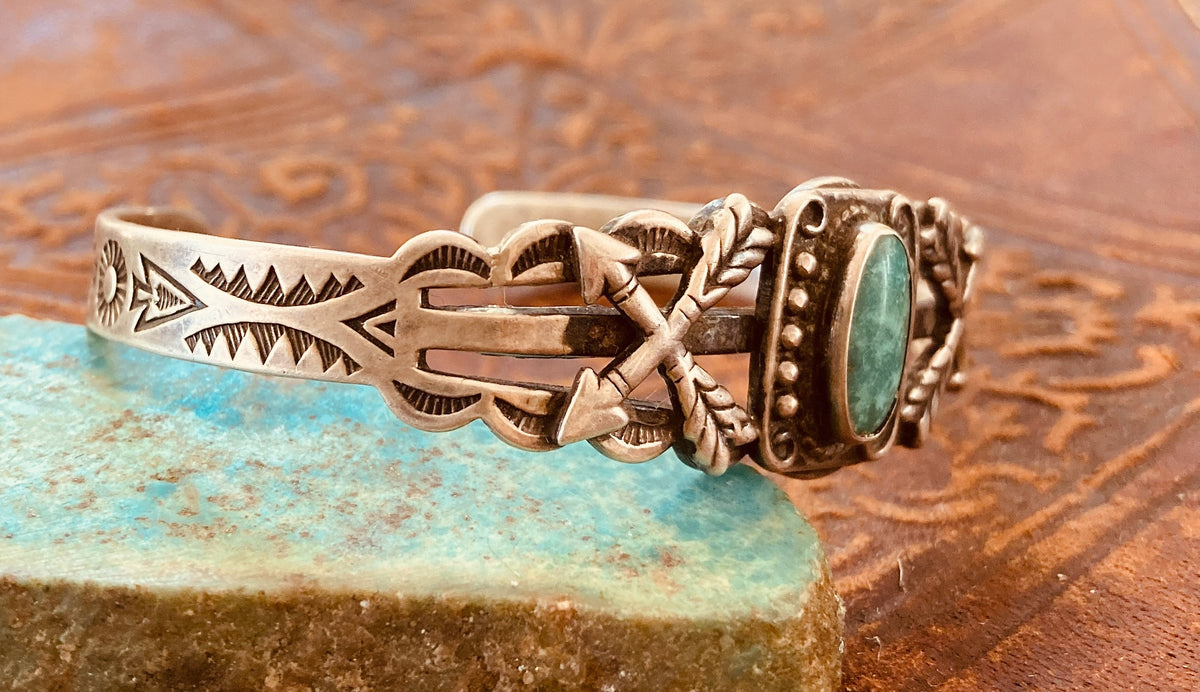 Vintage Trading Post Turquoise Cuff