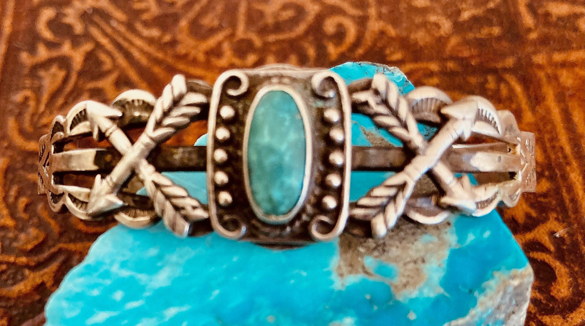 Vintage Trading Post Turquoise Cuff