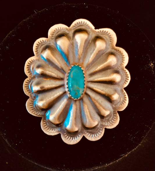 Turquoise Concho Earrings
